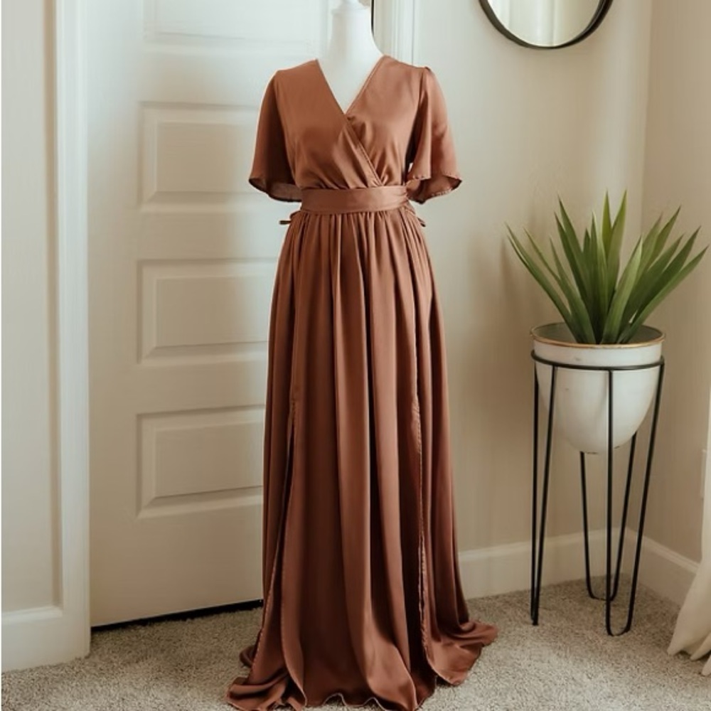 Baltic Born Muave Wrap Gown